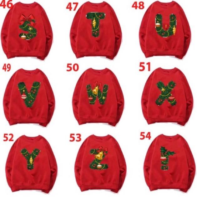 SALE- Áo sweater nam nữ noel chữ cái có bigsize đến 100kg vải nỉ bông dày dặn - áo chất