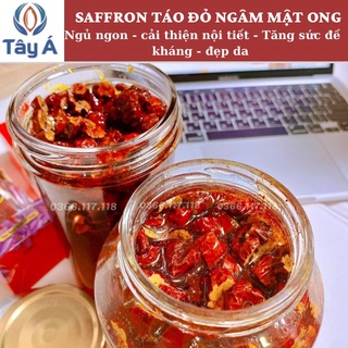 SAFFRON TÁO ĐỎ NGÂM MẬT ONG - Saffron Tây Á Bahraman Super Negin-nhuỵ hoa nghệ tây-Saffron Nhập khẩu độc quyền từ Iran