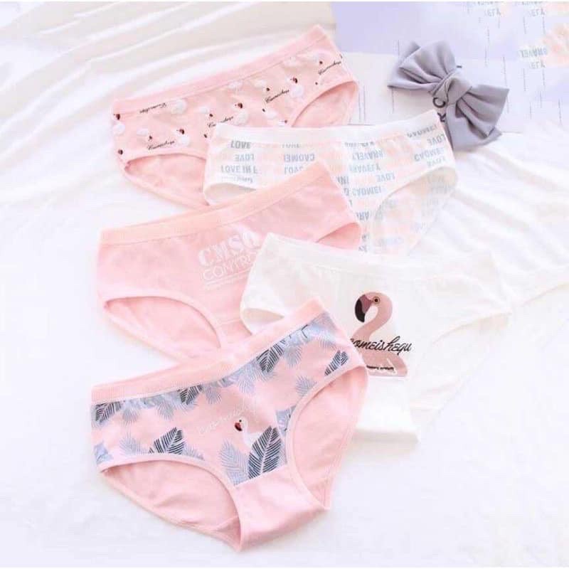 Đồ Lót Nữ🌸Quần Lót Cotton Họa Tiết Chủ Đề Hồ Thiên Nga FLQ45