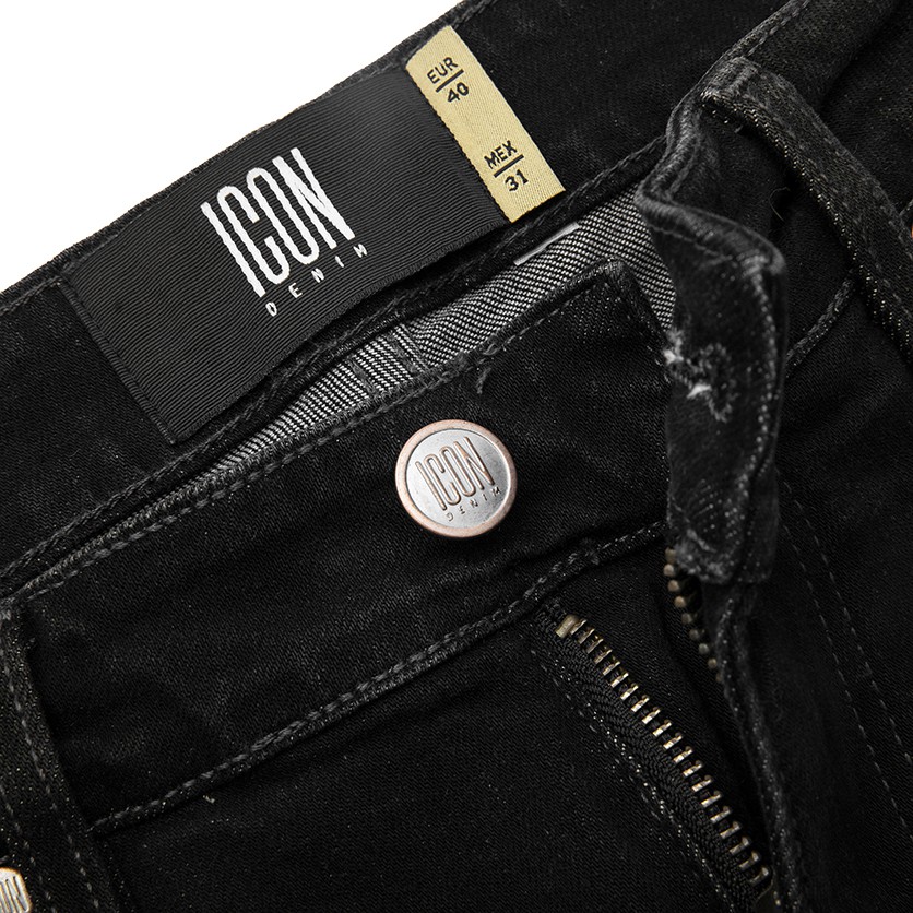 Quần Jean Nam ICON DENIM Dáng Skinny Wash Phối Khóa Zip Ống Chân | BigBuy360 - bigbuy360.vn