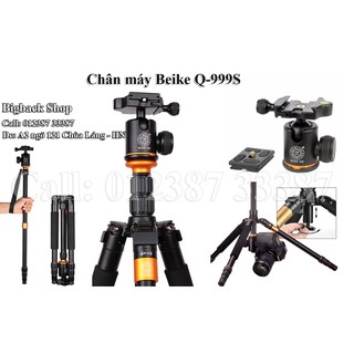 Chân máy ảnh tripod beike Q-999H kèm quà tặng trị giá 70k