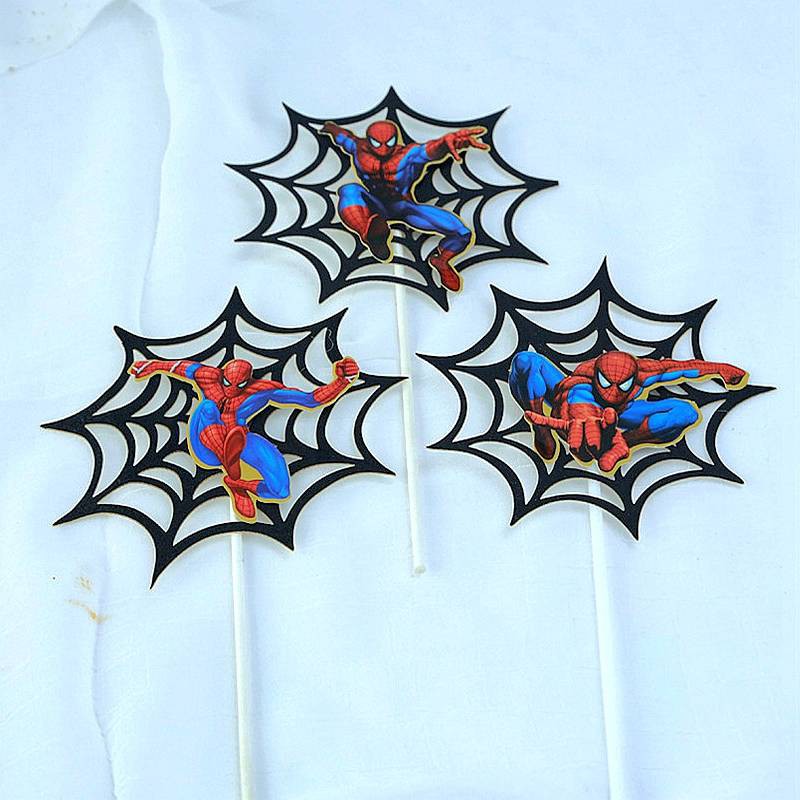 Set 3 Que Cắm Trang Trí Bánh Hình Nhân Vật Siêu Anh Hùng Marvel Ngộ Nghĩnh