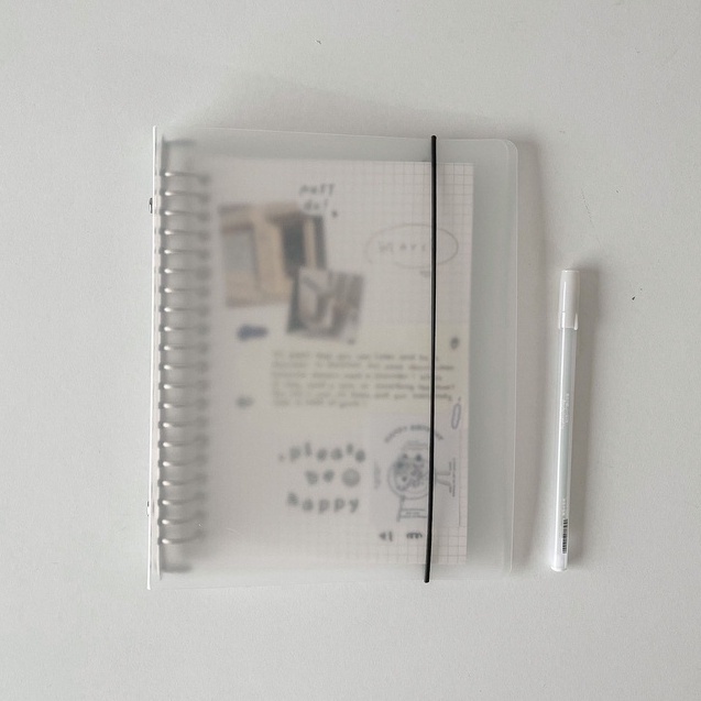 Sổ còng sắt A5 Crabit Someday 20 lỗ, 50 tờ, ruột chấm dotgrid, ruột ô vuông grid ghi chép bullet journal