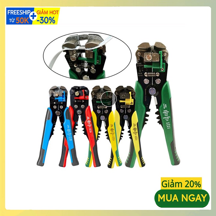 Kìm tuốt dây điện tự động bấm cos, cắt dây đa năng 3 trong 1