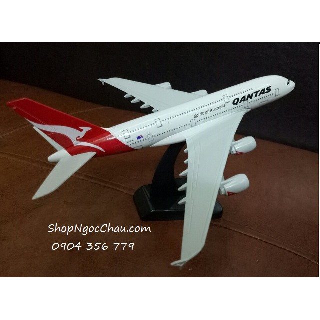 Mô hình máy bay tĩnh Airbus A380 Qantas Airlines 20cm