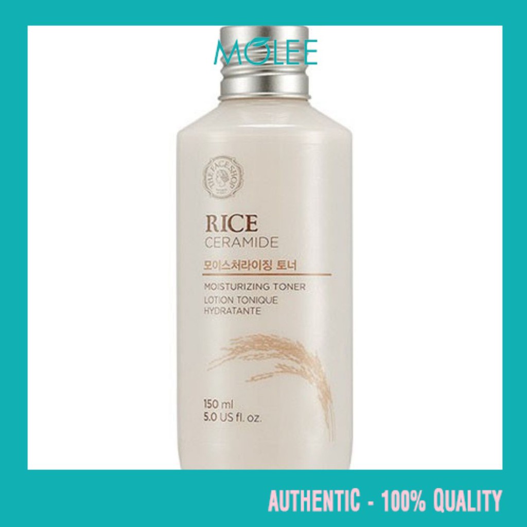 Moleeshop Nước Hoa Hồng Dưỡng Trắng Sáng Da The Face Shop Rice Ceramide Moisturizing Toner 150ml