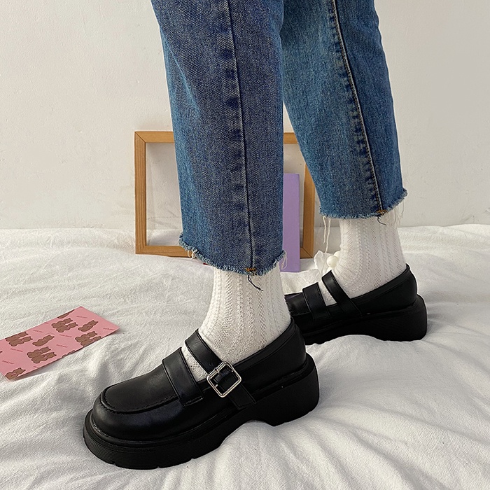 GIÀY MARRY JANE DA LÌ ĐẾ 5CM