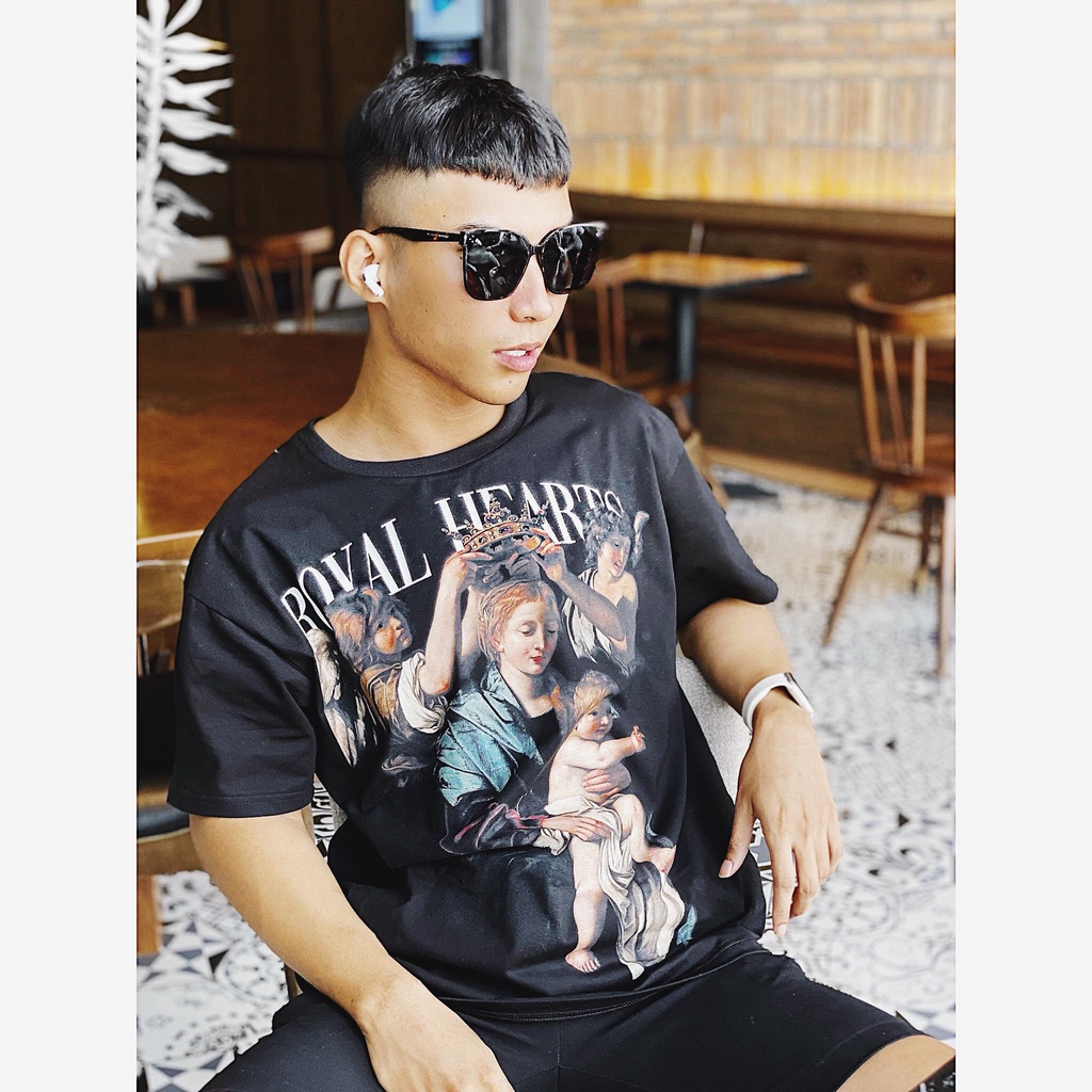 Áo thun tay lỡ MIKENCO Royal áo phông unisex nam nữ from rộng chuẩn chất liệu cotton BrownRabbit Fashion