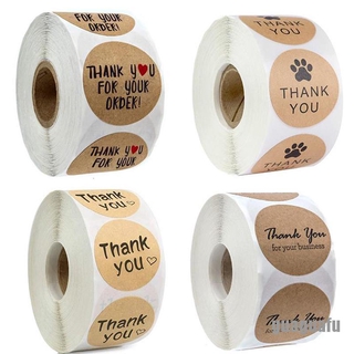 Set 500 Miếng Dán In Chữ Thank you for your order Độc Đáo