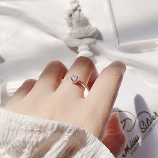 Nhẫn bạc nữ Miuu Silver đính đá 6 trấu Caryl Ring