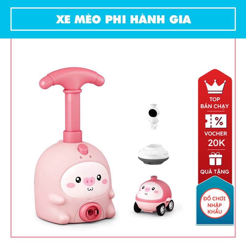 Đồ Chơi Xe Bơm Bóng - Xe Mèo Phi Hành Gia, Kích Thước 21x12 cm, Phát Triển Khả Năng Vận Động Và Tư Duy Của Trẻ Em
