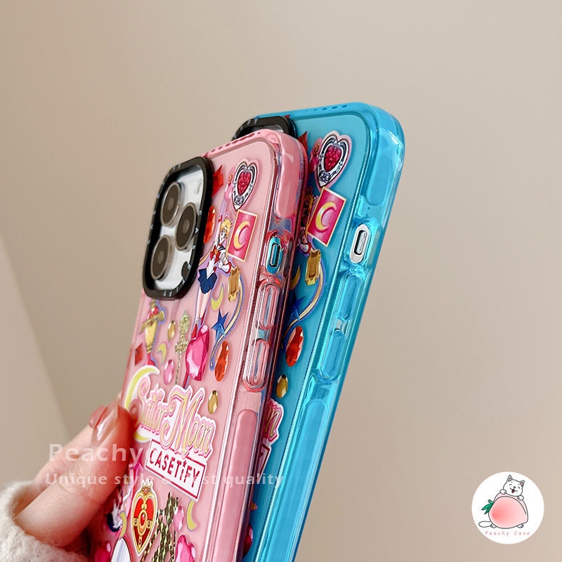 Thời Trang Ốp Điện Thoại tpu Mềm Dày Chống Bụi Hình Thủy Thủ Mặt Trăng Cho iphone 15 14 13 12 pro max 11