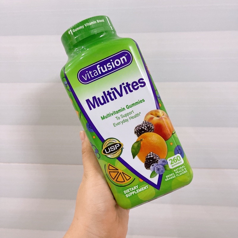 KẸO DẺO BỔ SUNG VITAMIN TỔNG HỢP CHO NGƯỜI LỚN MULTI VITES - VITA FUSION 260v - Mỹ
