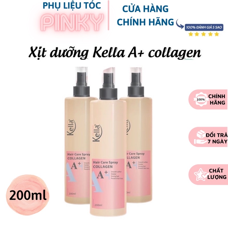 Sữa dưỡng tóc Kella Collagen A+ 200ml phục hồi tóc siêu mềm mượt