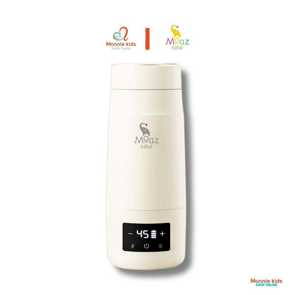 Bình đun nước pha sữa Moaz Bebe MB058 cho bé 300ml, ấm giữ nhiệt mini di động