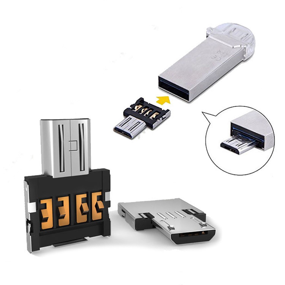 Đầu OTG kết nối USB đầu đực - Kết nối phím chuột với điện thoại