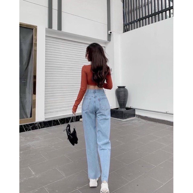 Áo thun croptop nữ tay dài khoét eo gợi cảm áo kiểu nữ thu đông A113