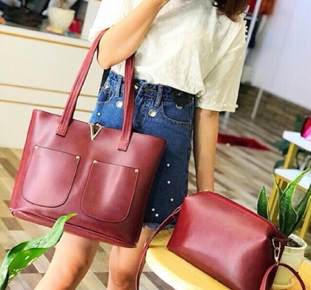 Set túi da dầy dặn size 40 vừa a4 | BigBuy360 - bigbuy360.vn