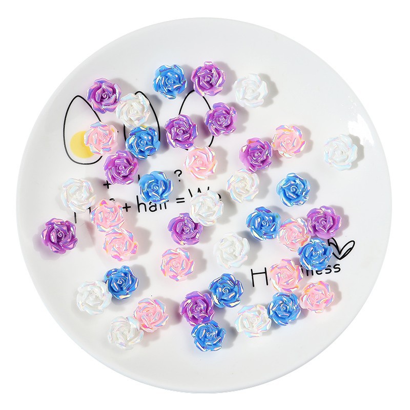 những bông hoa sáng bóng Resin phụ kiện dép Crocs charm DIY khóa giày crocs jibbitz Nhựa trang sức Phụ kiện trang trí giày crocs nút trang trí điện thoại di động Nắp đậy / Khung ảnh / Cốc nước / Túi Nguyên liệu làm phụ kiện handmade sáng tạo