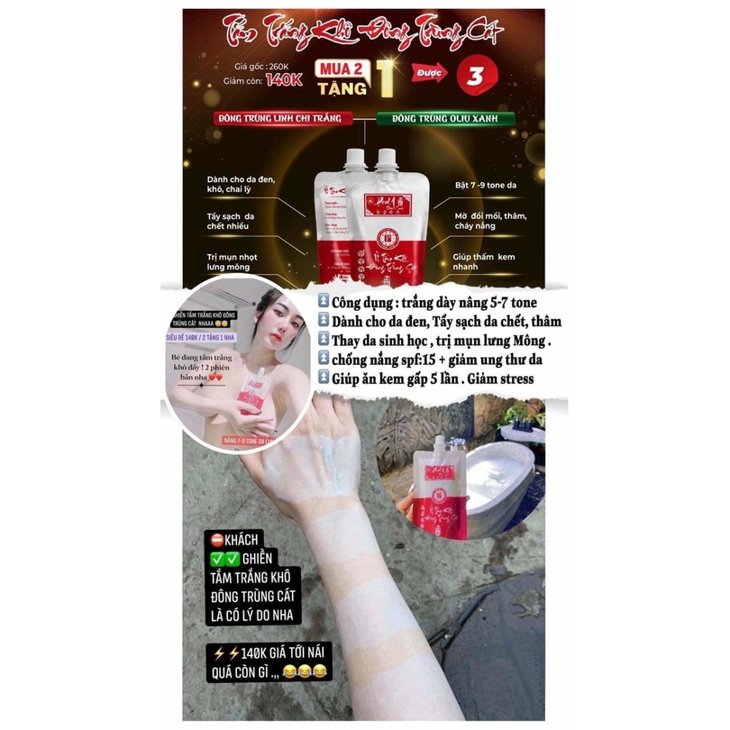 [CHÍNH  HÃNG] Kem ủ trắng toàn thân peel  1 , tắm  trắng khô đông trùng giúp làm trắng da body cấp tốc | BigBuy360 - bigbuy360.vn