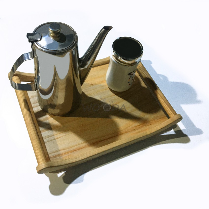 Khay gỗ có tay cầm đa năng chất lượng, khay đựng trà, decor và phục vụ