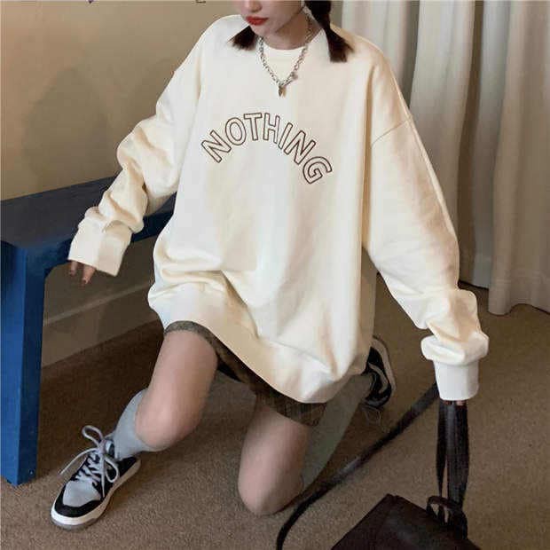 Áo sweater nam nữ Nothing phong cách, Áo nỉ bông ULZZANG form rộng Unisex Siêu Đẹp vải Dày AN09 Blem1 Store