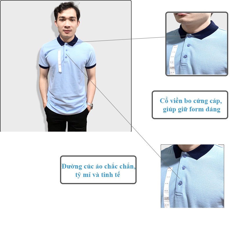 Áo polo nam cao cấp, áo thun nam cổ bẻ, vải cotton co giãn 4 chiều, thanh lịch, sang trọng, form slim chuẩn đủ size | BigBuy360 - bigbuy360.vn