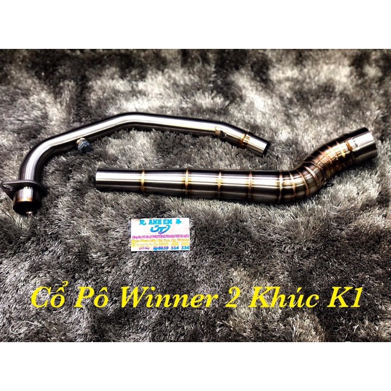 Cổ Pô 2 Khúc Size 32MM 51MM INox 304 HonĐa Winner/Sonic Sử Dụng Lon Tăng