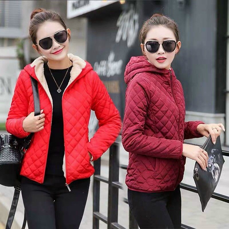 B67 Áo phao, áo khoác nữ trần trám lót lông cừu mẫu 2020 | BigBuy360 - bigbuy360.vn