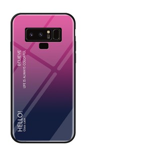 Tempered Glass Case For Samsung Galaxy Note 9 Luxury Gradient Back Cover