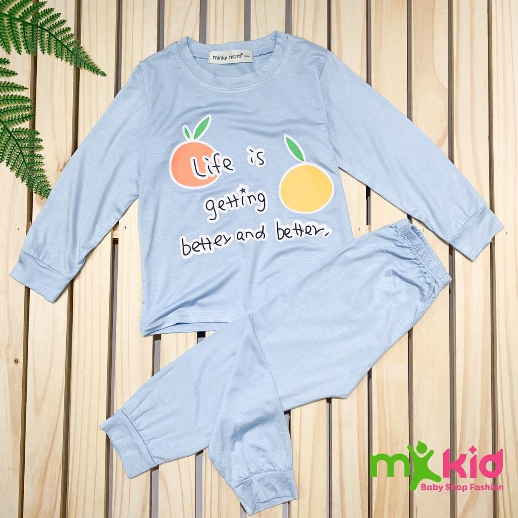 Bộ Thu Đông Dài Tay Cho Bé  Bộ Cotton Dài Tay Minky Mom Cho Bé Trai Bé Gái Với Họa Tiết Siêu Dễ Thương