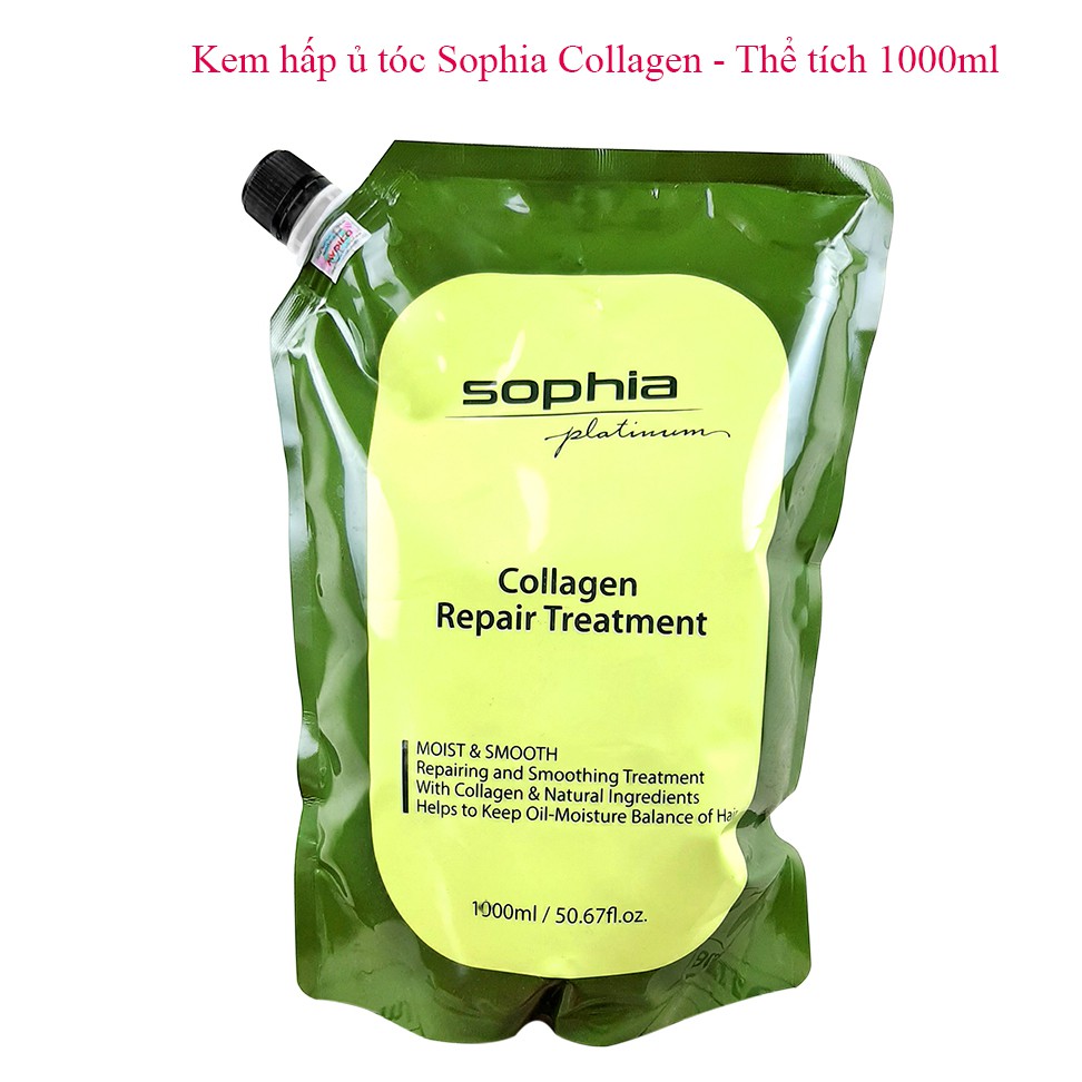 Hấp phục hồi tóc Sophia Collagen Repair Treatment siêu mềm mượt