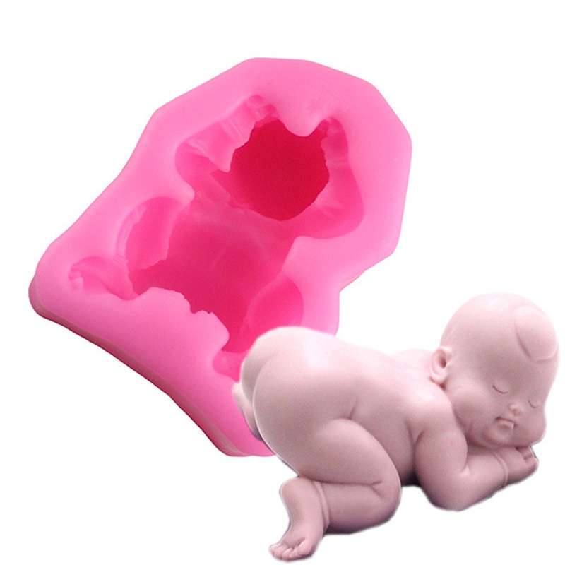 Khuôn Silicone Làm Bánh Tạo Hình Em Bé 3D Độc Đáo Tiện Dụng