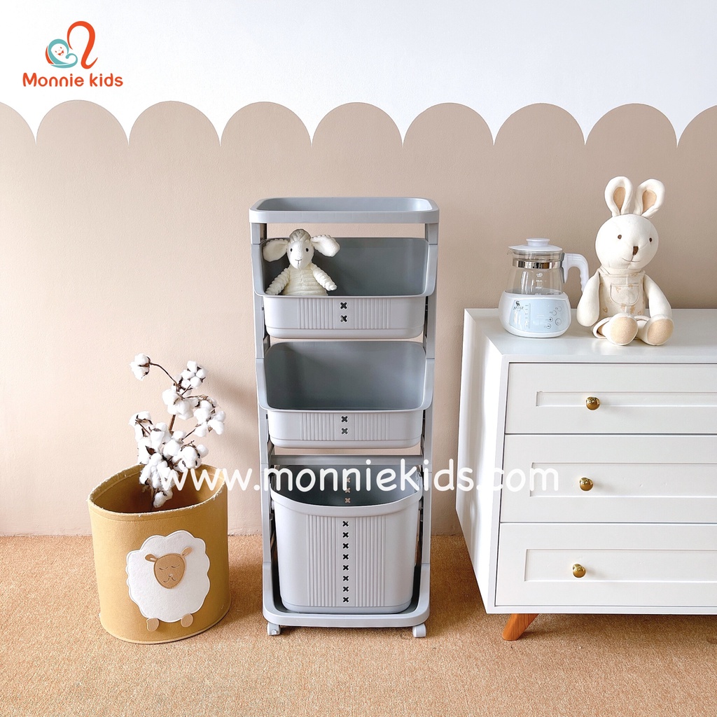 KỆ NHỰA PLASTIC ĐA NĂNG MONMON ĐỰNG ĐỒ CHO BÉ
