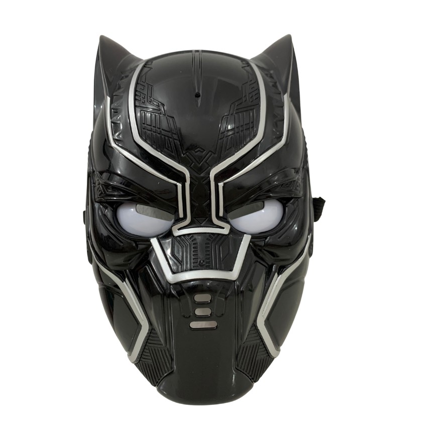 Đồ Chơi Mặt Nạ Báo Đen - Mặt Nạ Black Panther Có Đèn Phát Sáng Xanh, Nhựa Cao Cấp, Siêu Chắc Chắn