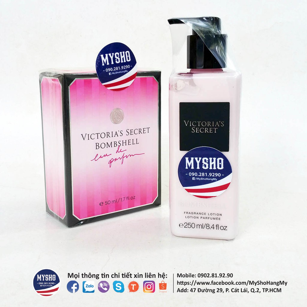 Lotion dưỡng thể hương nước hoa 250ml Very Sexy, Bombshell, Bombshell Seduction, Love - Victoria's Secret