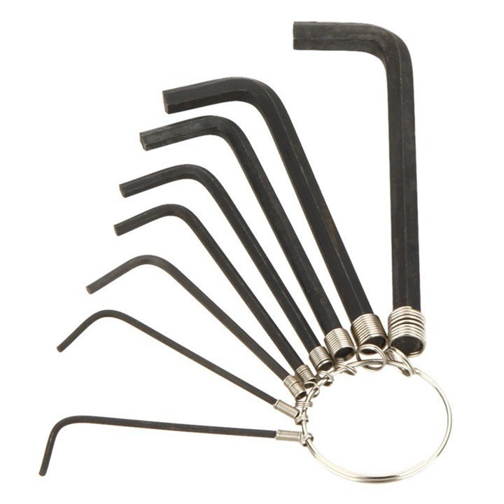 Bộ lục giác 8 đầu tiện dụng, có móc treo chìa khóa - HV Store 460