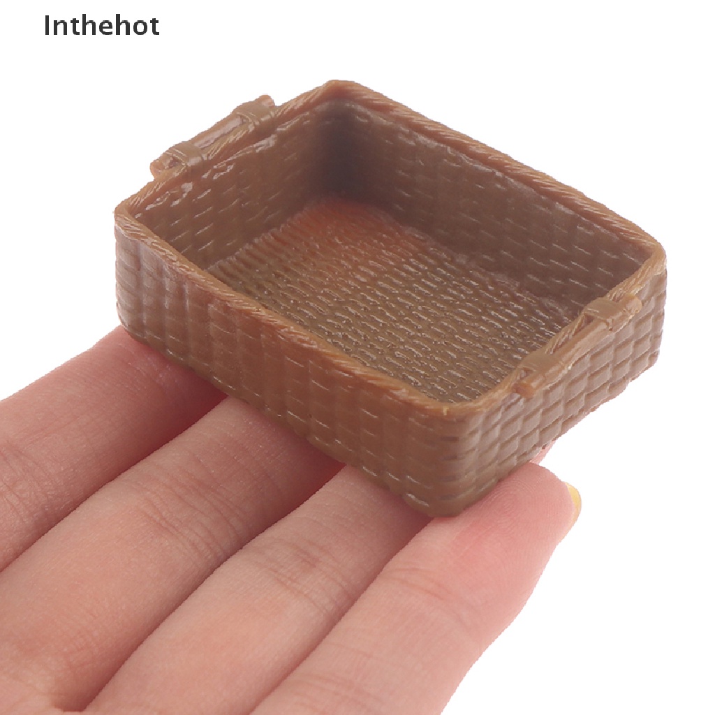 Mô Hình Rổ Thức Ăn mini Bằng Nhựa Tỉ Lệ 1 / 12 Trang Trí Nhà Búp Bê