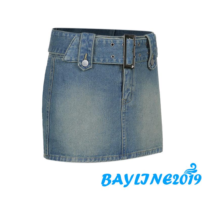 Chân váy denim lưng cao quyến rũ sành điệu cho phái nữ | BigBuy360 - bigbuy360.vn