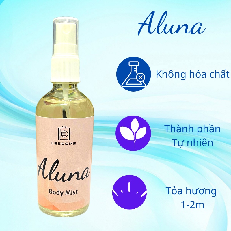 Body mist xịt thơm body LEECOME hương nước hoa siêu thơm lưu hương lâu, dưỡng ẩm cho da