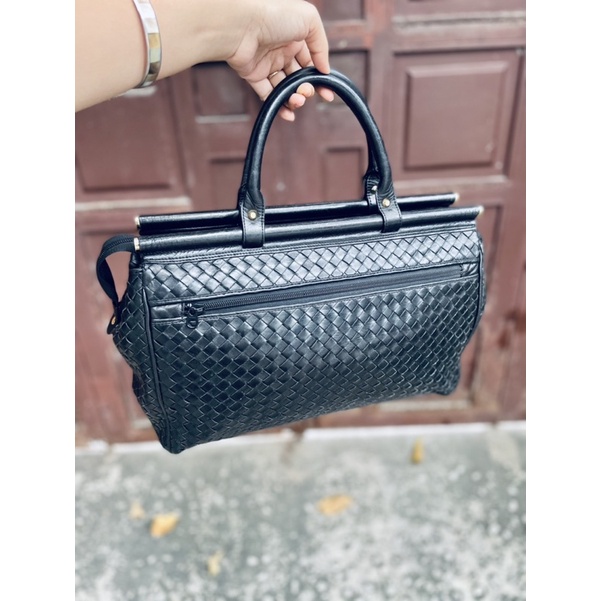 SALE- túi si dáng xách da thật đan