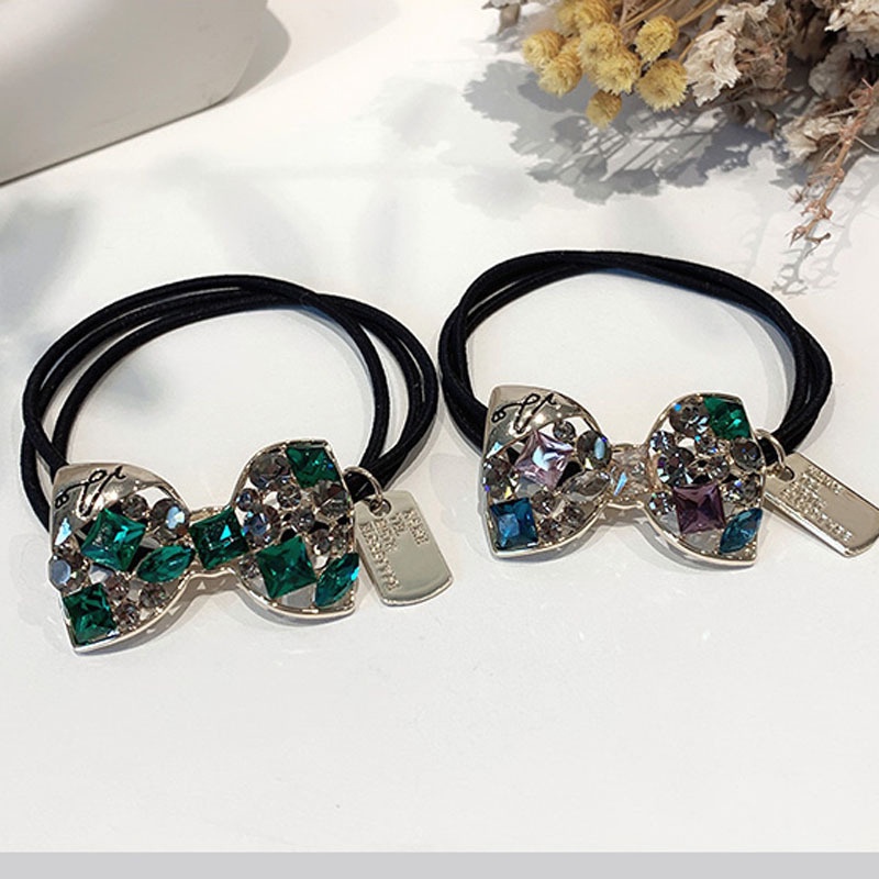 Dây Buộc Tóc Haimeikang Đính Đá Phong Cách Sang Trọng Thời Trang Cho Nữ