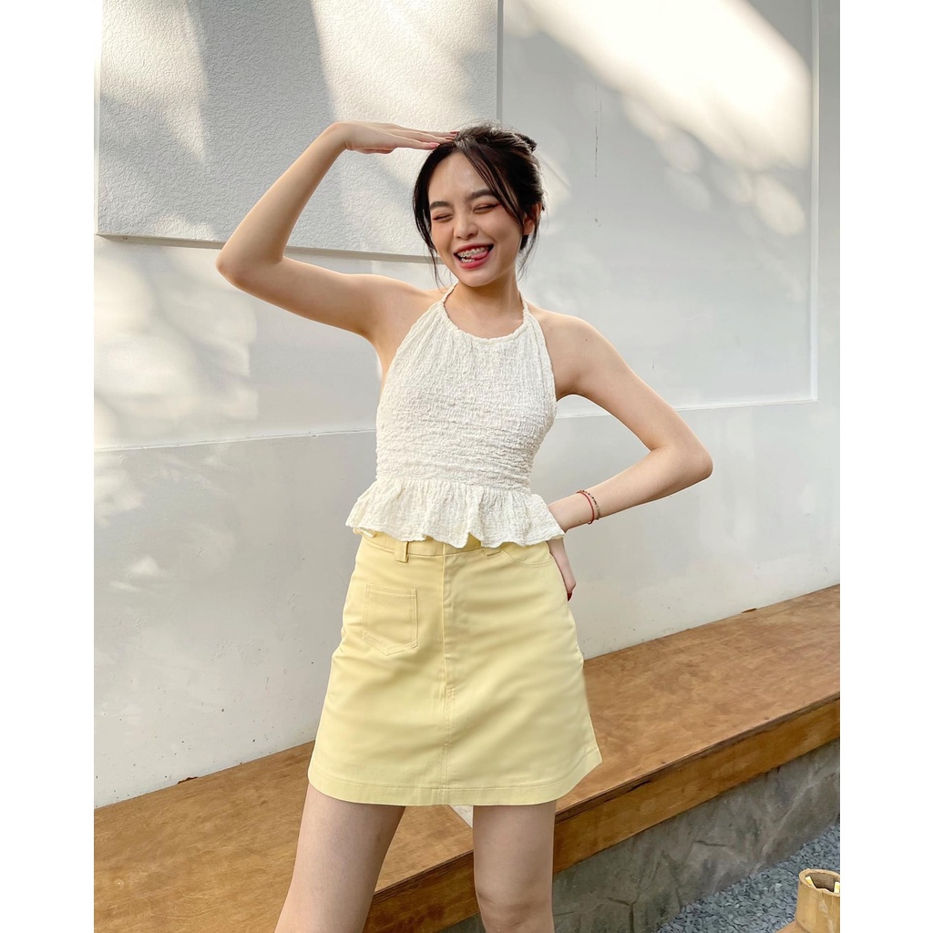 ÁO YẾM CHẤT LIỆU DÀU DẶN BA MÀU XINH XẮN CHO NGÀY HÈ - LONI CROPTOP