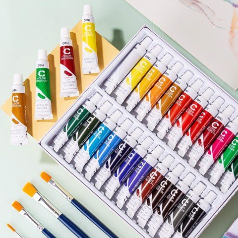 Màu nước Gouache 24 màu Deli C11-24