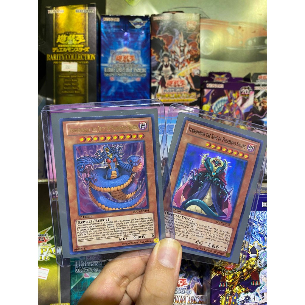 Lá bài thẻ bài Yugioh Combo Thần Rắn Vennominaga the Deity of Poisonous Snakes – Ultra Rare - Tặng bọc bài nhựa bảo quản