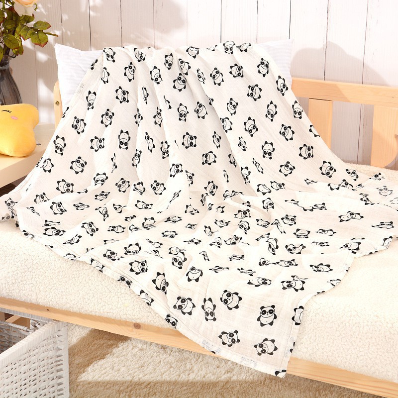 Khăn tắm xô cho bé sợi tre Muslin họa tiết đa năng mềm mại xuất Hàn cho bé loại 95x120cm,115x125cm Châu Shop