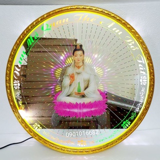 Ảnh Phật có hào quang (đường kính 50 và 60cm) dùng bóng led siêu sáng, siêu bền, tiết kiệm điện.