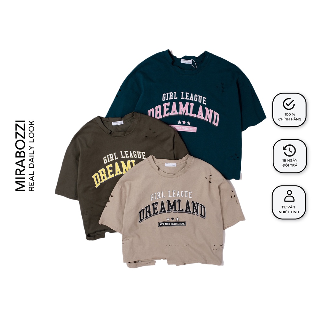 Áo Phông Nữ Dáng Lửng Cropcut Dreamland MIRABOZZI Chất Liệu COTTON Thoáng Mát MTSG013