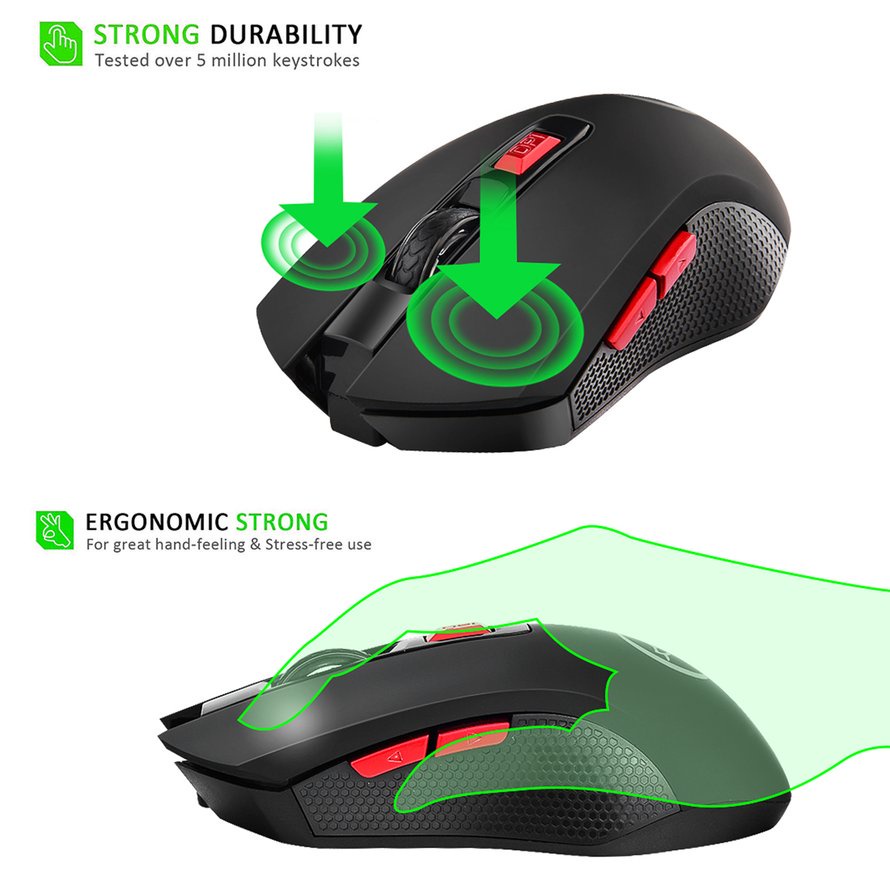 Chuột Máy Vi Tính PC Con Chuột Không Dây G817 Chuột Gaming Mouse Chuyên Game