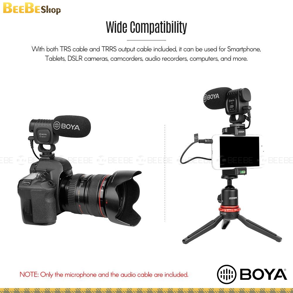 BOYA BY BM3011 - Micro Thu Âm Quay Phim Máy Ảnh, Smartphone, Compact Shotgun Microphone